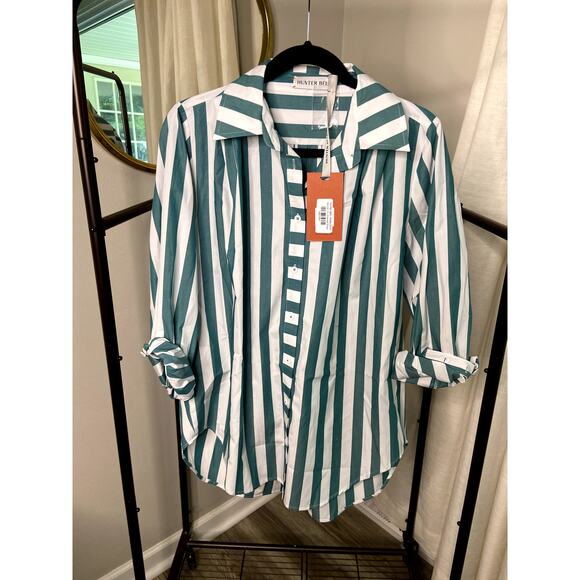 Hunter Bell Miles Stripe Shirt size S small - Picture 3 of 8